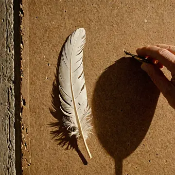 AI-generated art thumbnail for: Bone Pin Feather Shadow