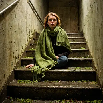 AI-generated art thumbnail for: Pine scent on damp steps