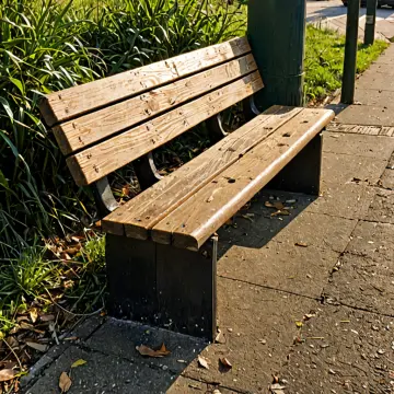 AI-generated art thumbnail for: Late Afternoon Bench Warmth