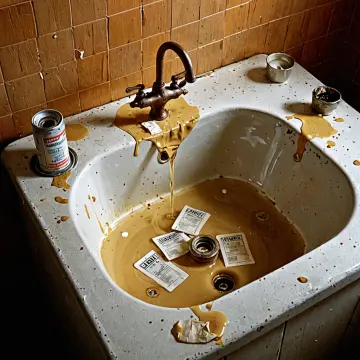 AI-generated art thumbnail for: Sink drip and old labels