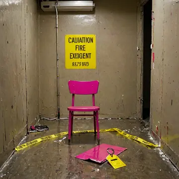 AI-generated art thumbnail for: Magenta Chair Utility Closet