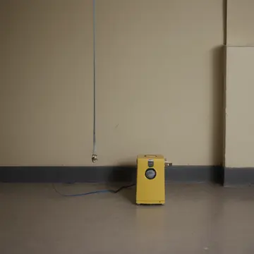 Roll of industrial adhesive tape in Utility room adjacent to main server bank. The tape dispenser is set up for routine inventory, but the roll keeps slightly shifting off center....