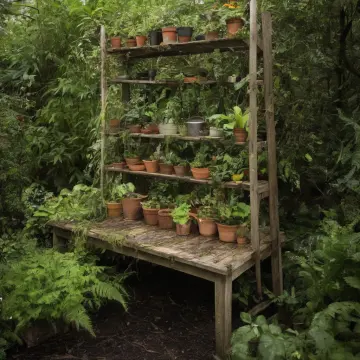 AI-generated art thumbnail for: Potting Bench After The Rain