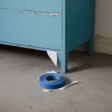 AI-generated art thumbnail for: Blue Tape On Drawer Pull
