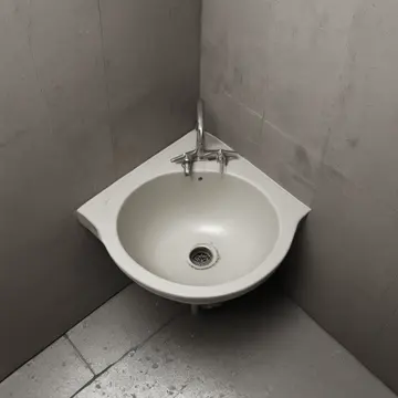 Copper plumbing joint in Utility sink corner. The damp air is causing the joint to shift slightly out of alignment. Wet grout lines