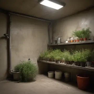 AI-generated art thumbnail for: Herbs on a Concrete Shelf