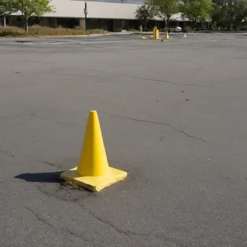 AI-generated art thumbnail for: Yellow Cone Waiting