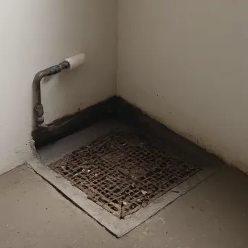 Folded maintenance cloth in Basement utility corner. Morning reset, but one item resists placement. Rust-stained cast iron pipe