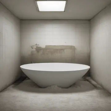 Soap foam gathering in the basin in Utility sink room adjoining kitchen prep area. The foam has formed into the shape of a stacked box, suggesting an overdue inventory count. Damp...