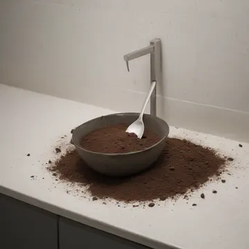 A stainless steel utensil caddy in Small staff breakroom corner. The final cleanup before closing shifts. Damp soap scum residue on porcelain sink basin