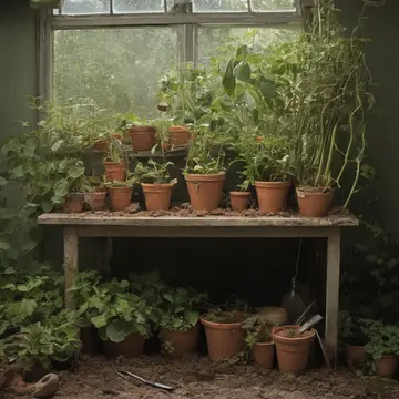 Generated artwork for Late Light On Potting Bench